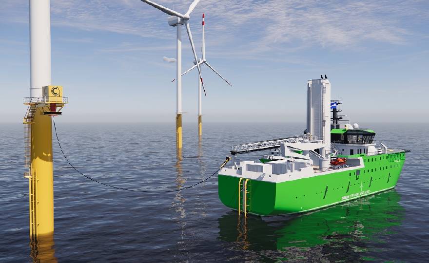 Damen announces new offshore charging solution for fully electric CTVs